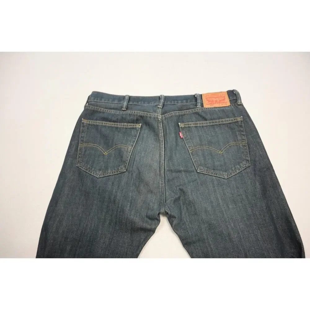 Levi's 505 Regular‎ Fit Straight Blue Denim Jeans Mens Size 38 x 29 (Tag38x32)